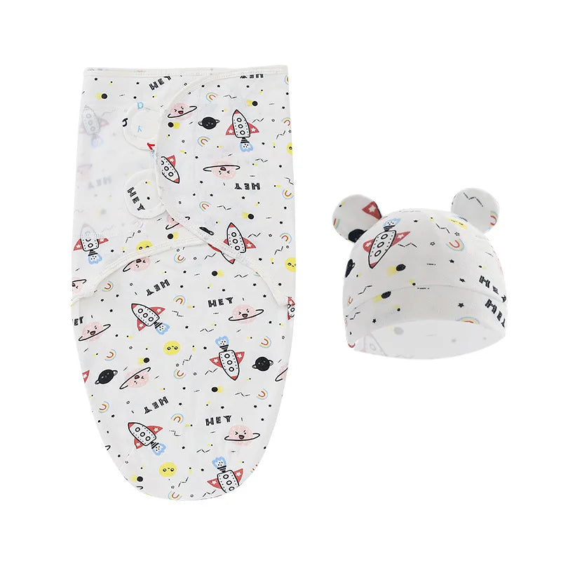 100% Cotton Baby Sleeping Bag for Newborn Extract Envelope Swaddle Cocoon Baby Blanket Swaddling Wrap Sleepsack for Baby Girl