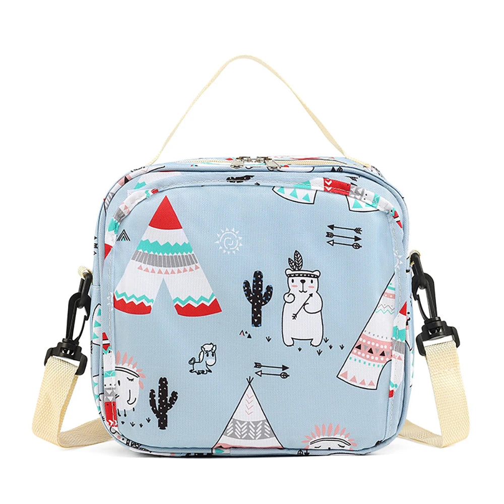 Baby Diaper Bags Portable Handbag Reusable Waterproof Wet/Dry Cloth Mommy Shoulder Bag Baby Bottles Nappy Storage for Carrying