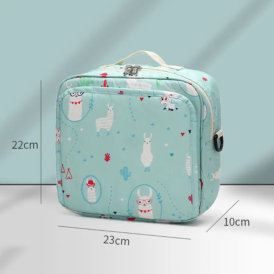 Baby Diaper Bags Portable Handbag Reusable Waterproof Wet/Dry Cloth Mommy Shoulder Bag Baby Bottles Nappy Storage for Carrying