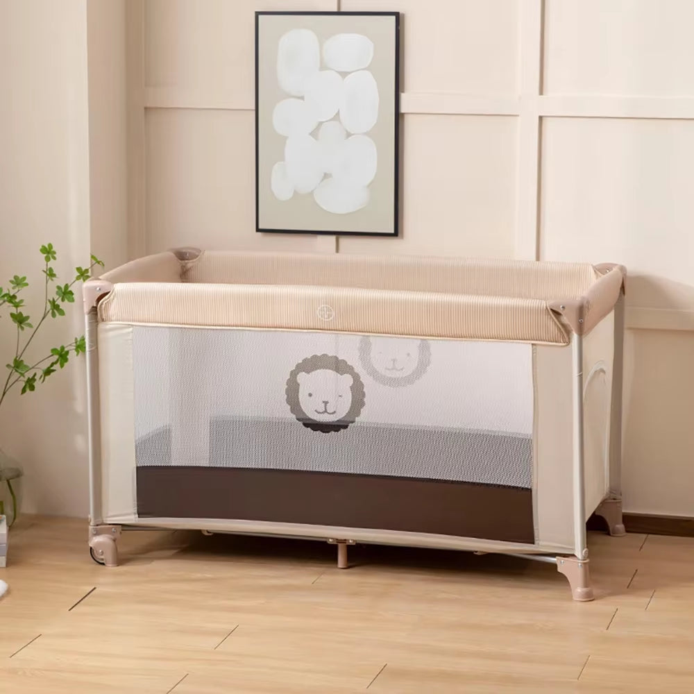 Angku-Foldable Portable Baby Crib, Multifunction Bedside Bassinet for Babies and Toddlers, Playpen Indoor Outdoor Game