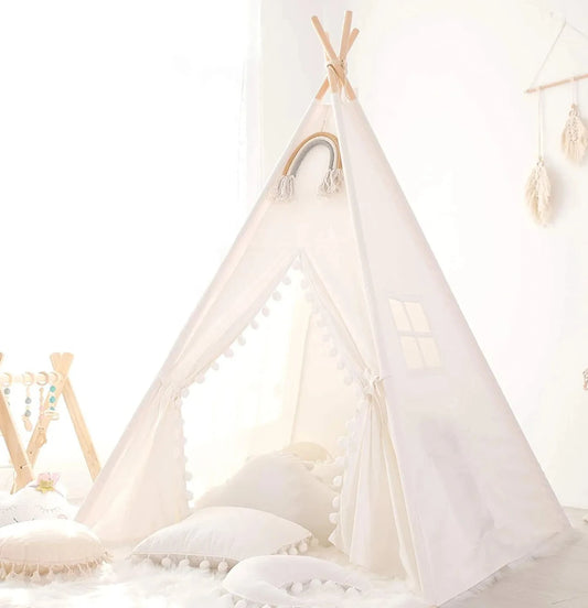 1.6M/1.3M Kid Tent Play House Wigwam for Children Portable Child Tipi Tents Teepee Toddler Ball Pit Girl Castle Play Room