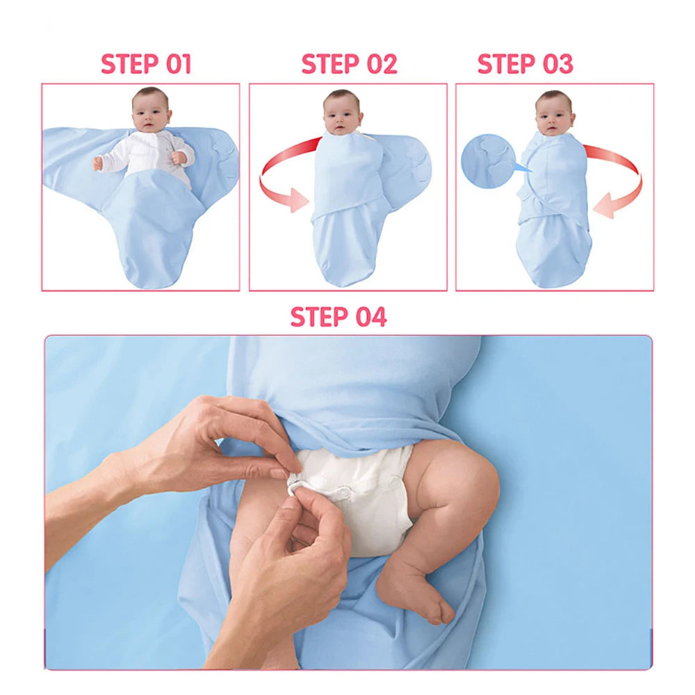 100% Cotton Baby Sleeping Bag for Newborn Extract Envelope Swaddle Cocoon Baby Blanket Swaddling Wrap Sleepsack for Baby Girl