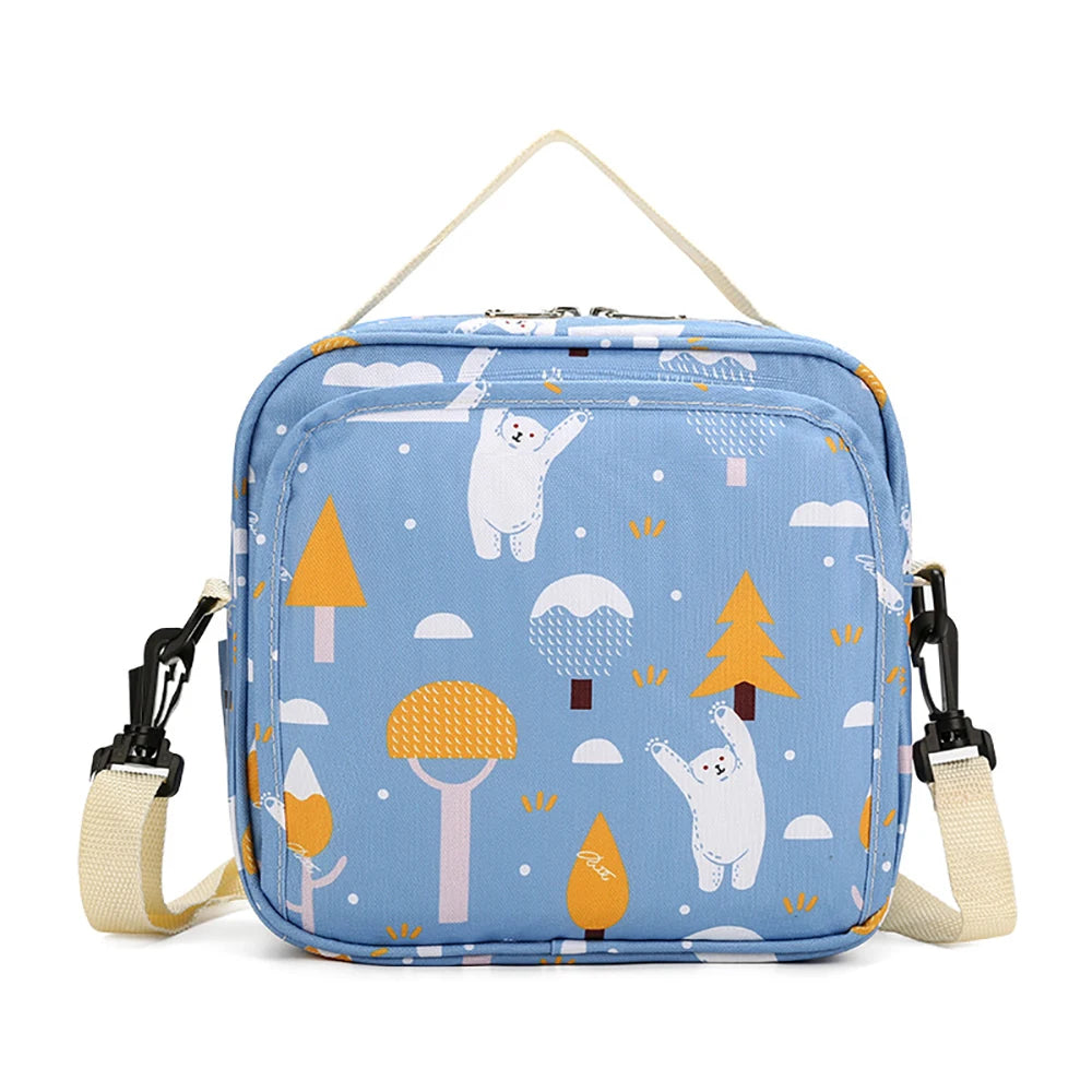 Baby Diaper Bags Portable Handbag Reusable Waterproof Wet/Dry Cloth Mommy Shoulder Bag Baby Bottles Nappy Storage for Carrying